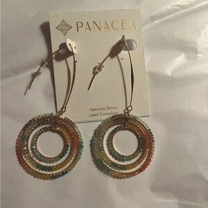 Circle drop earrings